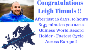 Congratulations Leigh Timmis on your new Guiness World Record