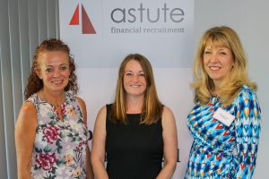 From left, Mary Maguire & Sarah Stevenson, MDs of Astute Recruitment Ltd with Lisa Spencer-Arnell