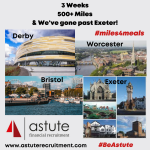 Derby to Exeter in just one week. Astute Recruitment's #miles4meals adventure goes from strength to strength