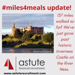 #miles4meals update 137 miles in one week by our team at Astute Recruitment Ltd and our friends!