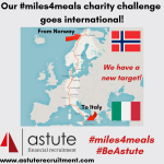 Astute Recruitment Ltd's #miles4meals charity challenge goes international!